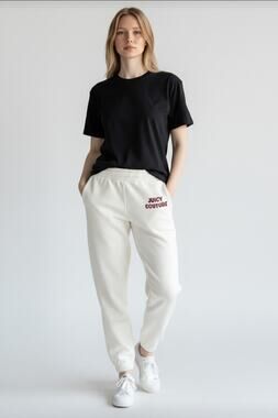 Sz Xs off-white Juicy Couture Wave Fleece Jogger Pants
